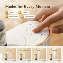 Essénca ONE controls and four adjustable scent intensity modes